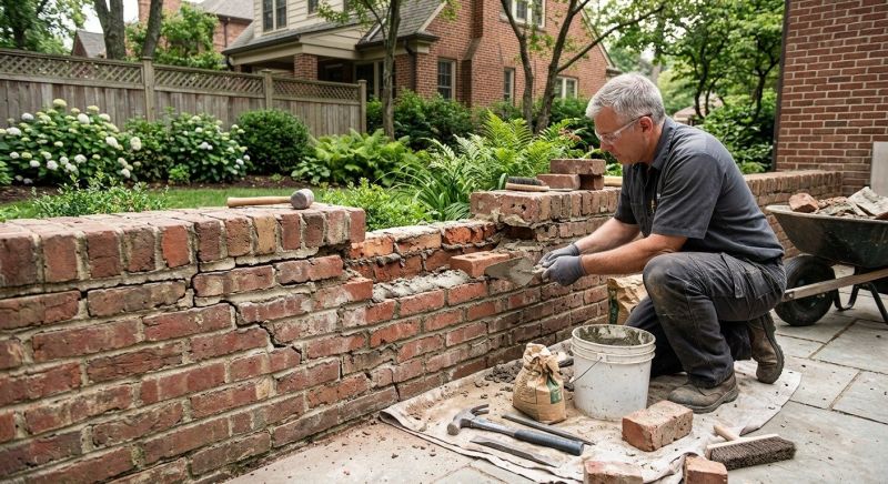 Brick Fence Repair in Tooele, UT