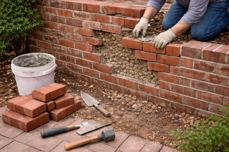 Brick Wall Repair in Draper, UT