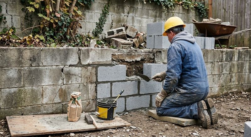 Cinder Block Wall Repair in Tooele, UT