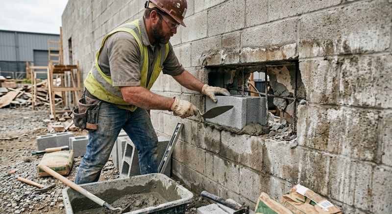 Concrete Block Wall Repair in Tooele, UT