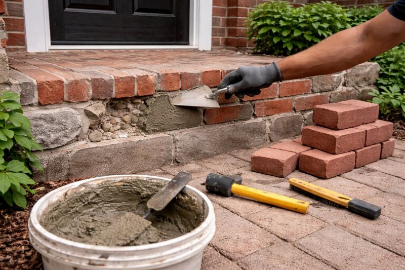 Entryway Brick Repair in Tooele, UT