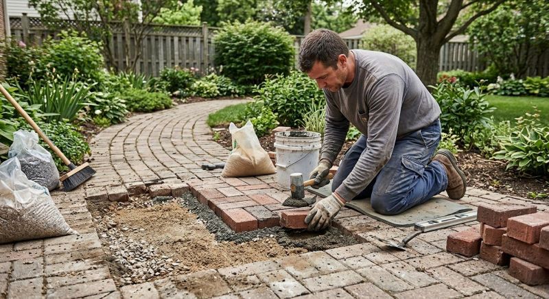 Entryway Brick Repair in Tooele, UT