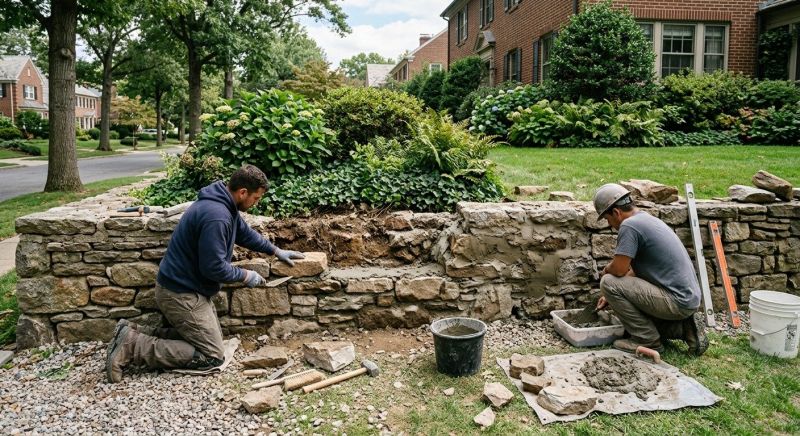 Stone Wall Repair in Salt Lake County, UT